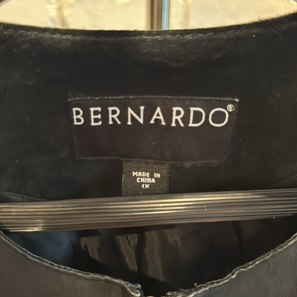 Bernardo Black Patchwork Leather Jacket - image 2